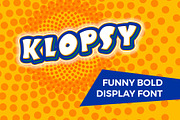 KLOPSY - funny bold display font
