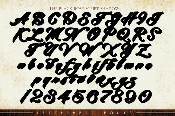 LHF Black Rose Script in Script Fonts - product preview 5
