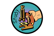 study science microscope symbol