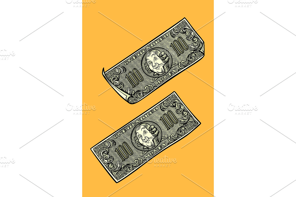 Dollars banknotes, banks and Finance in Illustrations - product preview 8