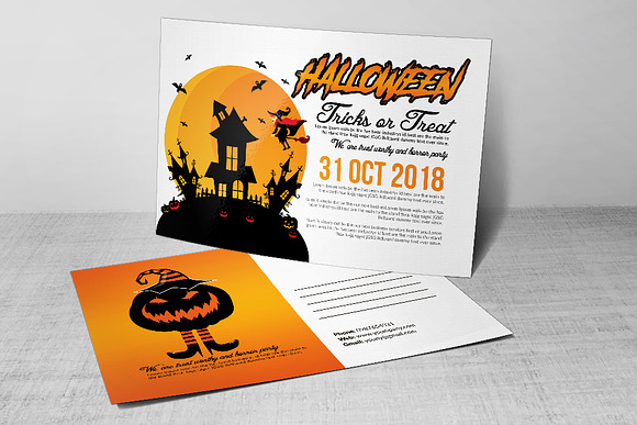 Halloween Postcard Bundle 10 Pieces in Postcard Templates - product preview 3