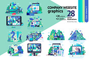 Company website vector Illustrations