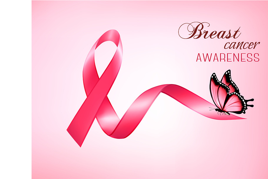 Breast cancer awareness pink banner in Illustrations - product preview 8