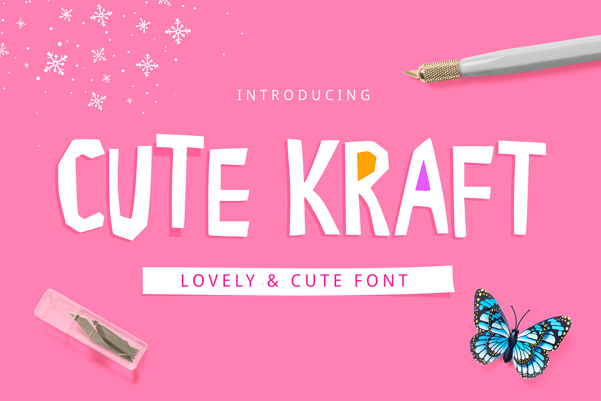 Cute Kraft Fonts in Cute Fonts - product preview 8