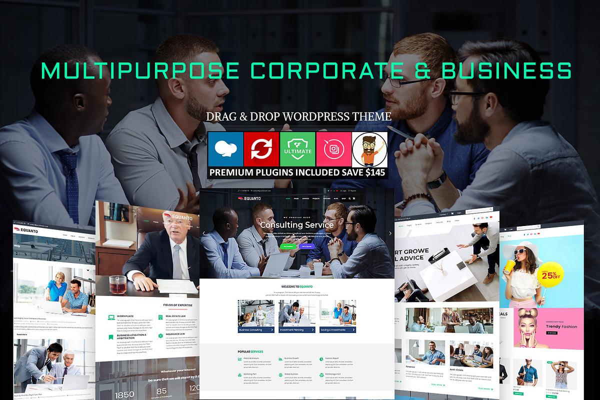 Equanto - Corporate & Business Theme in WordPress Business Themes - product preview 8