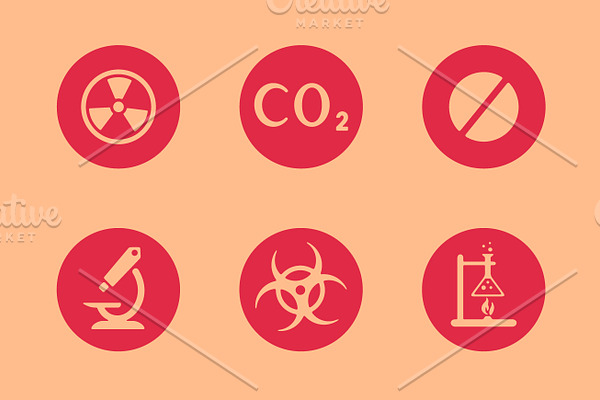 Chemistry simple icons