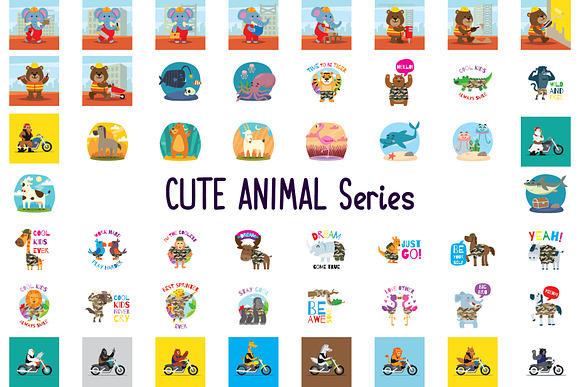 150 Cute Animals Clipart + Bonus in Illustrations - product preview 2