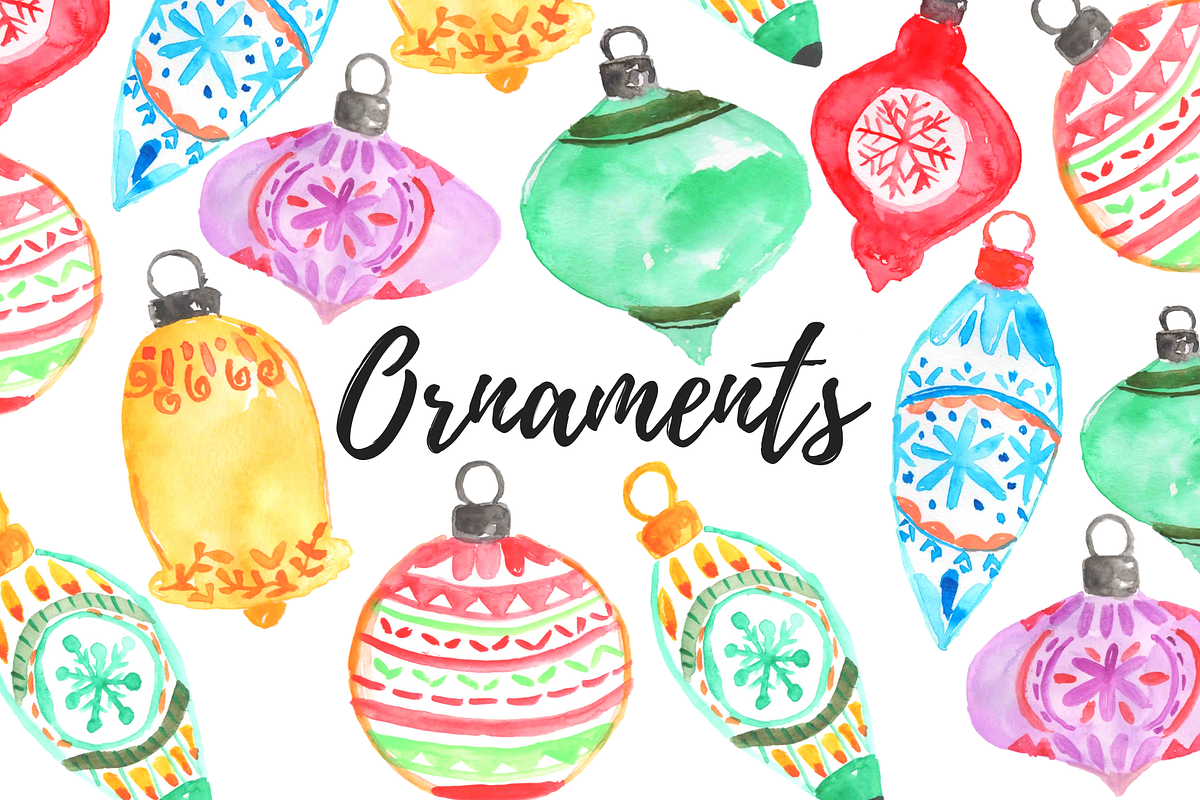 Watercolor Ornament clipart in Illustrations - product preview 8
