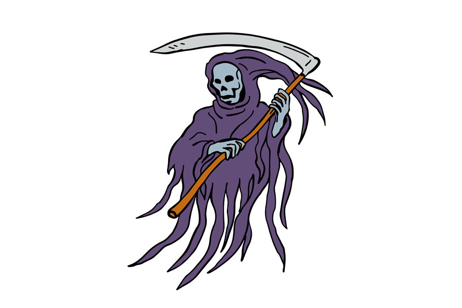 Grim Reaper Drawing Custom Designed Illustrations Creative Market