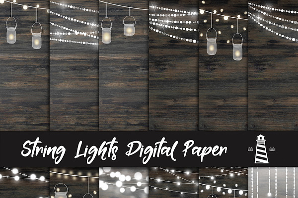 String Lights Digital Paper