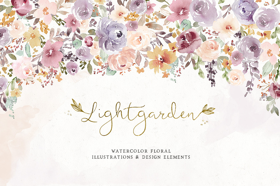 Lightgarden Watercolor Graphic Set