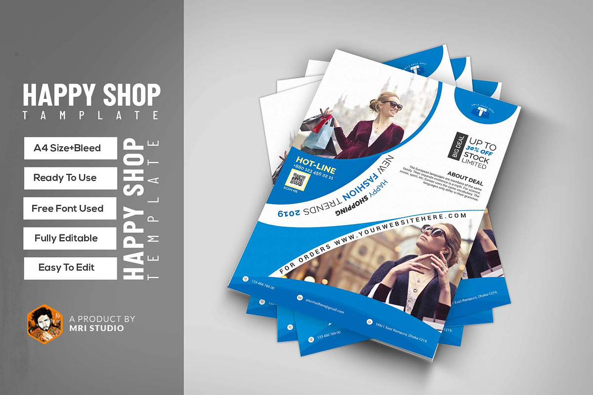 Fashion Shop Flyer Template in Flyer Templates - product preview 8