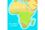 Africa Isometric Map with Natural