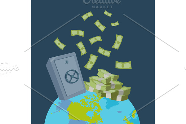 Global Wealth Vector Illustration