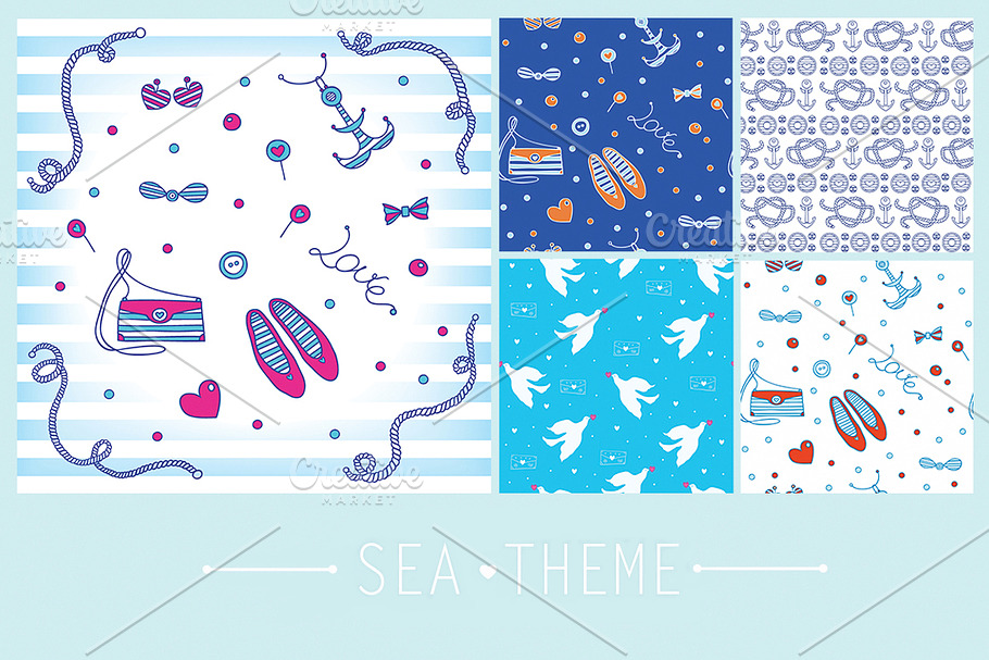 Sea Theme in Patterns - product preview 8