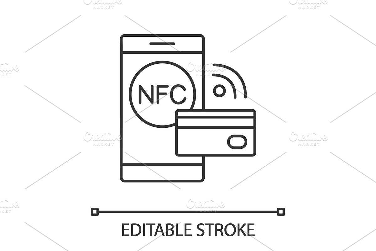 NFC technology linear icon in Icons - product preview 8