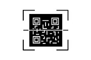 QR code scanner glyph icon