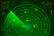 Abstract military radar display