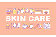 Skin care word concepts banner