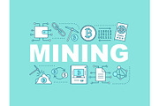 Cryptocurrency mining concept banner