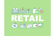 Retail word concepts banner
