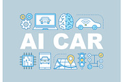 AI car word concepts banner