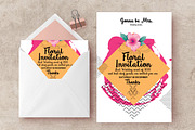 Floral Wedding Cards Invitations