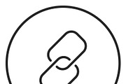 Link stroke icon, logo illustration