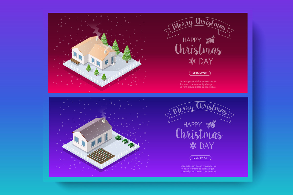  Christmas  snow  landscape in Illustrations - product preview 8