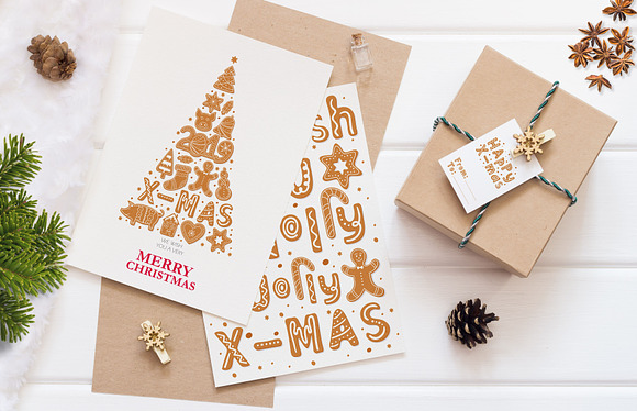 Gingerbread Christmas color SVG font in Christmas Fonts - product preview 1