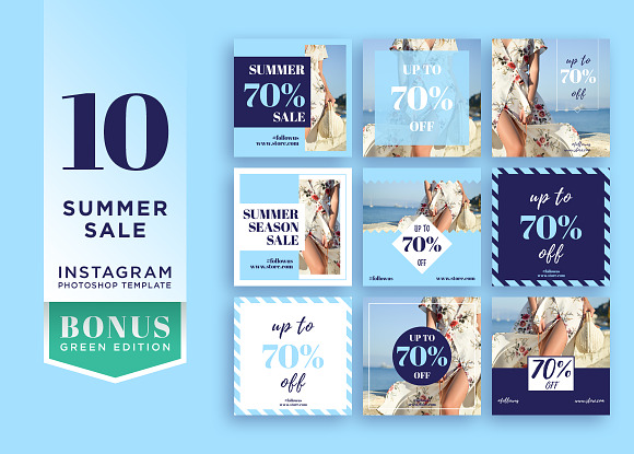 Instagram Summer Template in Instagram Templates - product preview 2