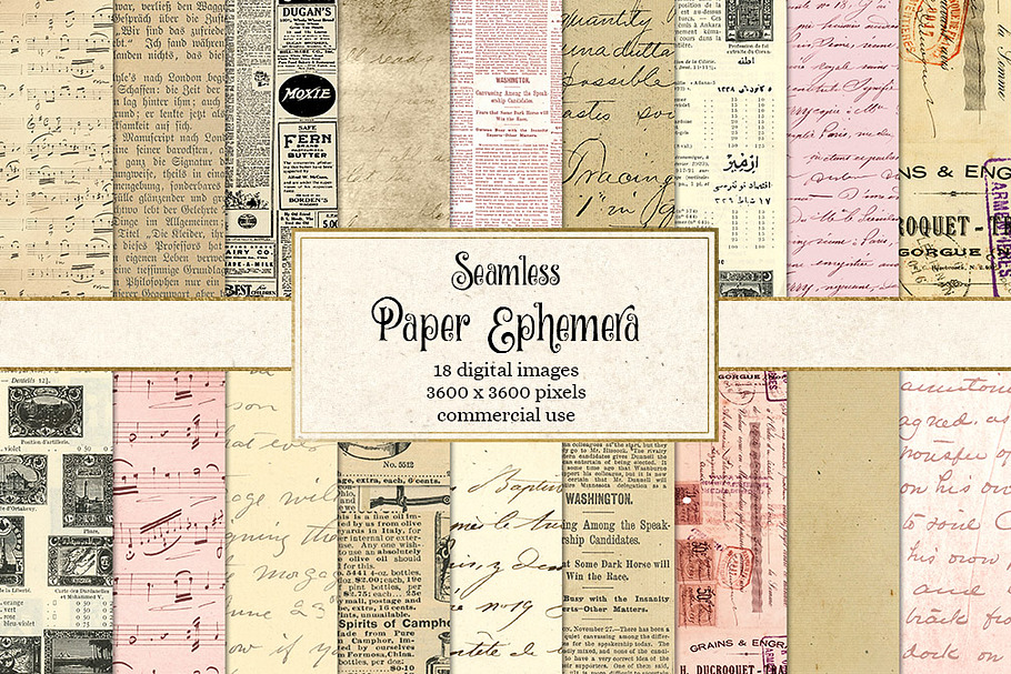 Paper Ephemera Seamless Textures in Textures - product preview 8
