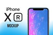 iPhone XR Blue Mockup
