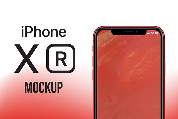 iPhone XR Red Mockup