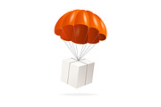 Parachute and White Box Delivery 