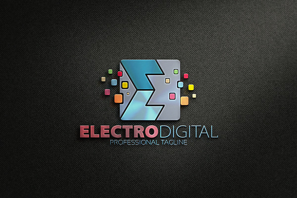 E Digital Letter Logo
