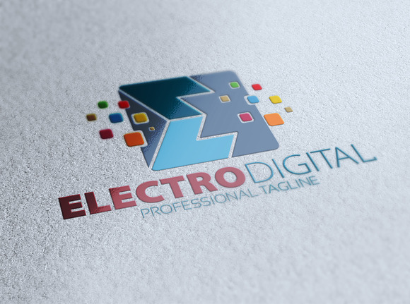 E Digital Letter Logo in Logo Templates - product preview 3