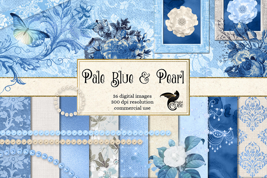 Pale Blue and Pearl Graphics in Objects - product preview 8