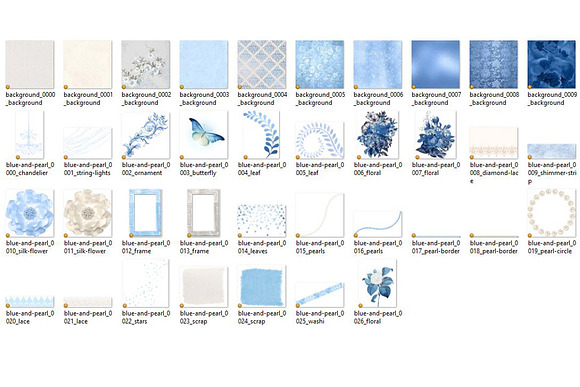 Pale Blue and Pearl Graphics in Objects - product preview 2