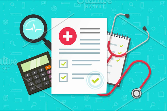 Medical health insurance document in Illustrations - product preview 2