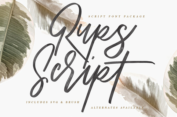 Rups Script - SVG Font in Script Fonts - product preview 4
