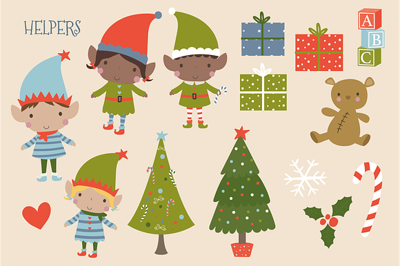 Santas Helpers in Illustrations - product preview 1