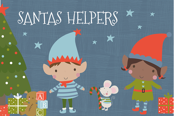 Santas Helpers in Illustrations - product preview 3