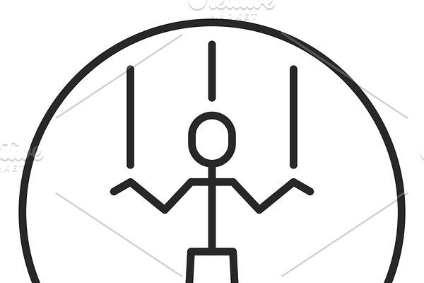 Puppet stroke icon, logo