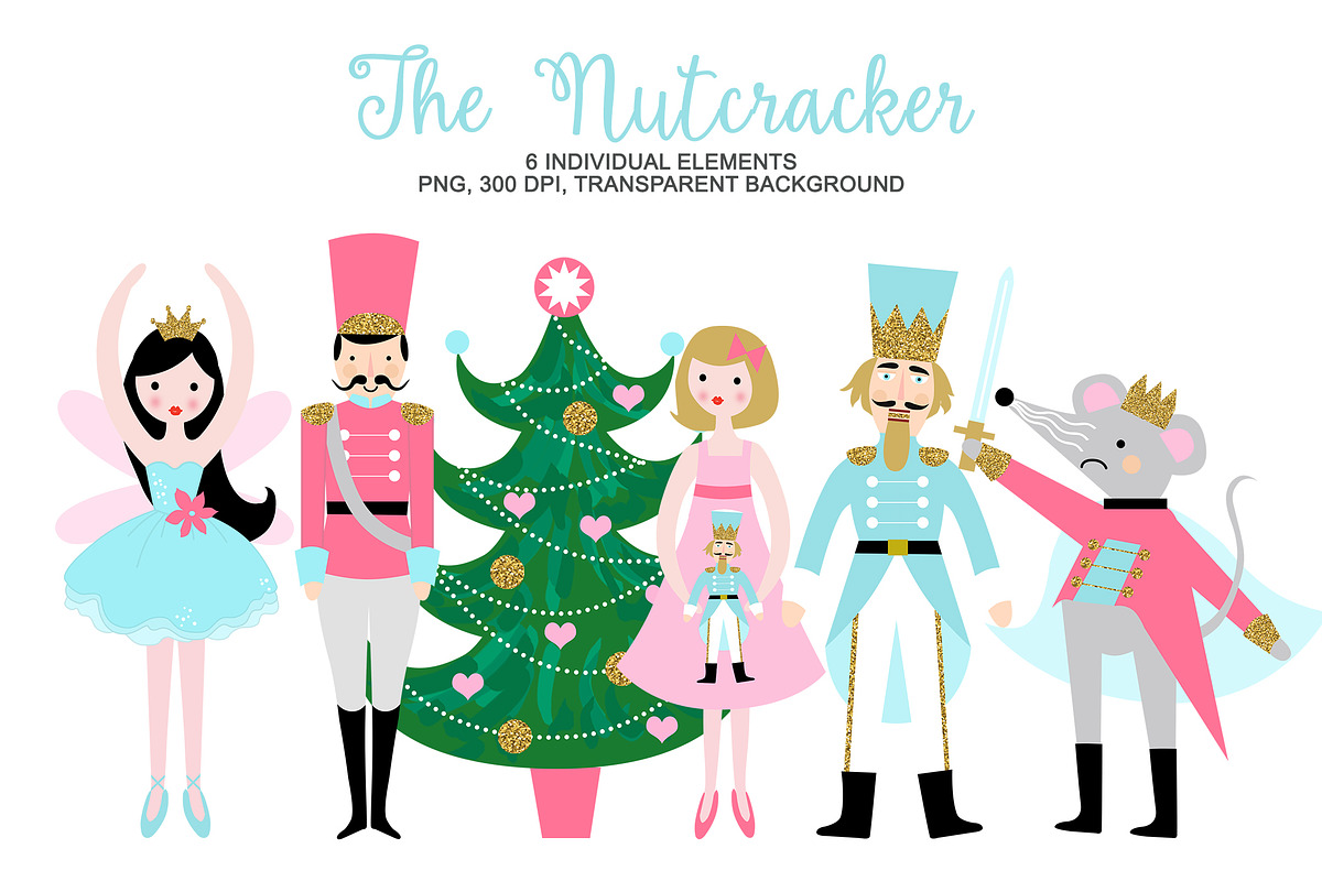 Nutcracker Clipart, Christmas Ballet in Illustrations - product preview 8