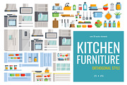 Set of kitchen appliances &futniture