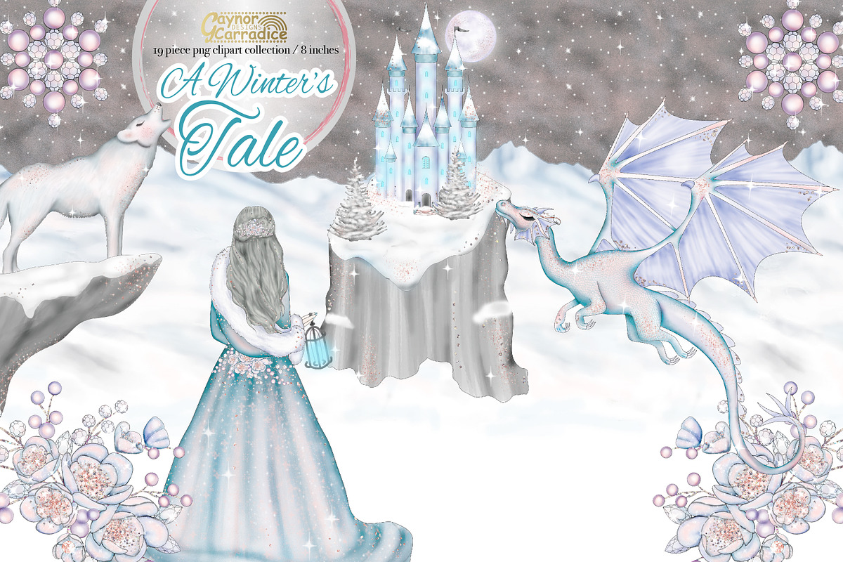 Winter's tale clipart collection in Illustrations - product preview 8