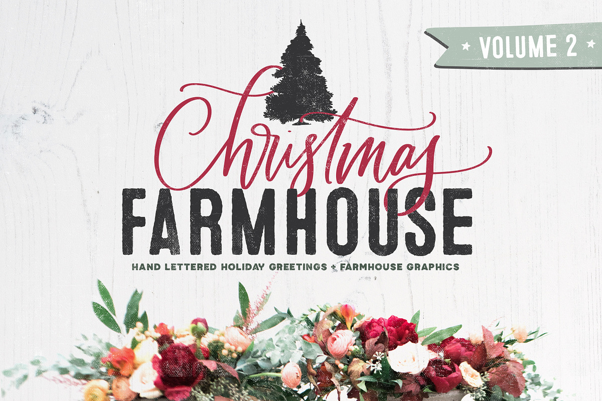 Christmas Farmhouse Lettering Kit 2 in Graphics - product preview 8