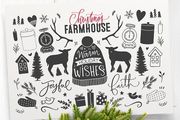 Christmas Farmhouse Lettering Kit 2 in Graphics - product preview 7