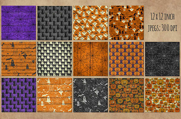 Halloween wood backgrounds in Patterns - product preview 1